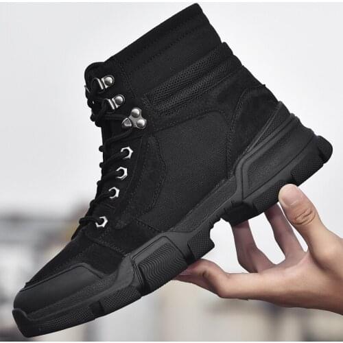 Boots hot spring zapatos man masculino men Mens sneaker sapatos black mens male mens de comfortable leather breathable shoes