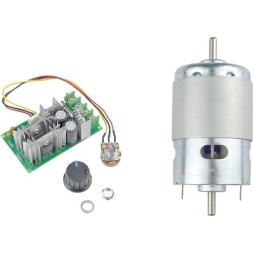 CHANCS 895 Dual Output Shaft Motor DC 12V-24V 6000RPM-12000RPM PWM Speed Controller Reversing Switch for Electrical Tools DIY