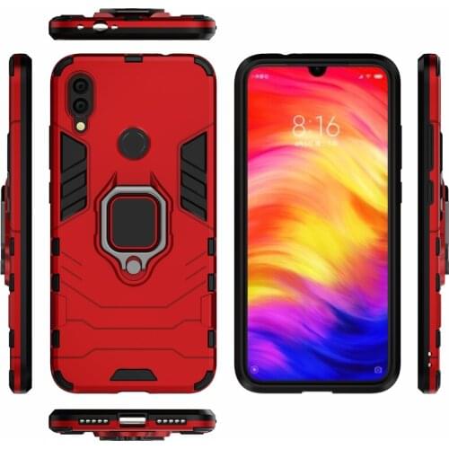 Phone Holder Finger Ring Case for Xiaomi Redmi Note 7 Pro Magnetic Armor Cover on the for Xiomi Redmi Note 7 PRO Note7 7pro