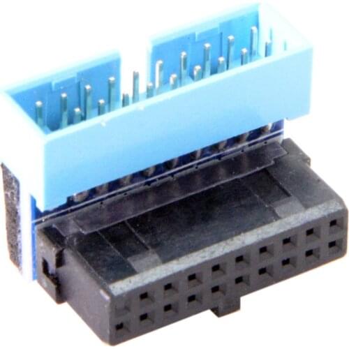 CYSM USB 3.0 20pin Extension Adapter for DELL HP Lenovo USB3 Motherboard Up Angled Down Angled 90 Degree Male to Female