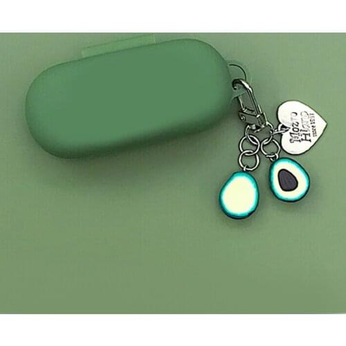For 1MORE ComfoBuds Case cute Avocado keychain Silicone Wireless Bluetooth Earphones Cover soft Dust-proof Protective Cover
