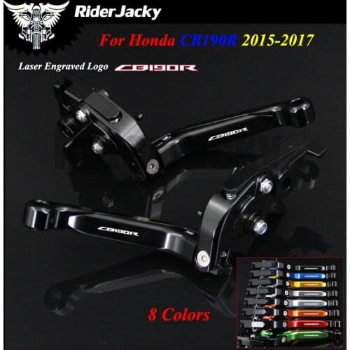 For Honda CB190R CB 190R CB190 R 2015-2017 2016 Full Black Motorcycle Accessories CNC Adjustable Brake Clutch Lever Laser Logo
