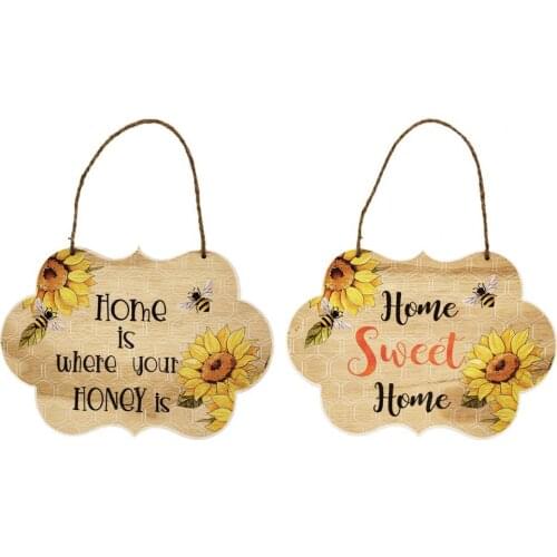 Welcome Door Sign Bee Day Wreaths Wind Cloud Shaped Hanging Wreath Creative Wall Window Garland Home Decoration Wholesale