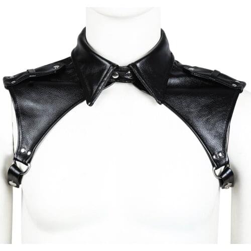 Fetish Men Gay Wear Exotic Tops Leather Body Harness Belts Underwear with Shoulder Strap for Male Punk Rave Sexy Tank Costumes