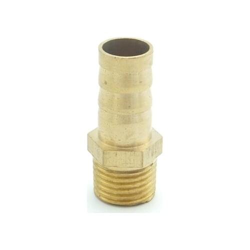 10mm OD Hose Barb x M12x1.5 Metric Male Thread Brass Barbed Pipe Fitting Coupler Connector Adapter Splicer For Fuel Gas Water