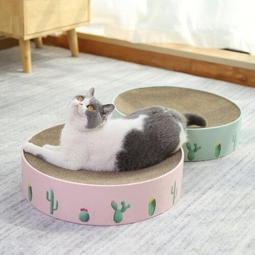 Corrugated Paper Cardboard Cat Catnip Scratcher Board Nail Scraper Mat Kitten Lounge Cats Scratching Pad Rest Bed Toy Prevents F