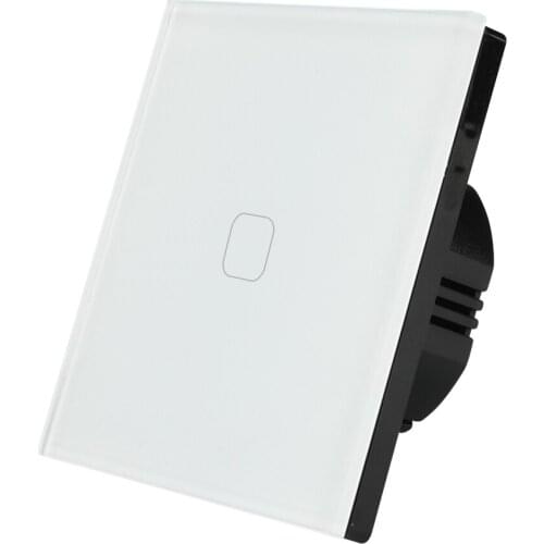 Good appearance good quality EU 1 gang 1 way touch dimmer wall dimmer switch single live line toughed glass panel free shipping