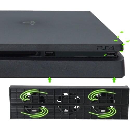 Console Cooler Fans For playstation 4 Slim USB External 3 Fans Turbo Temperature Cooling USB Cable for PS4 Slim Game Console