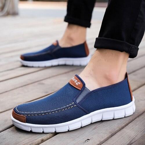 Men Canvas shoes New Comfortable Canvas Shoes Men Casual Shoes Male Flat Loafers Shoes Men black 2020 rtf4