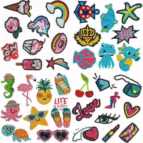 Toy Cartoon Sticker Animals 5D DIY Diamond Painting Kits for Kids Mosaic Sticker by Numbers Kit Arts and Crafts Set for Children