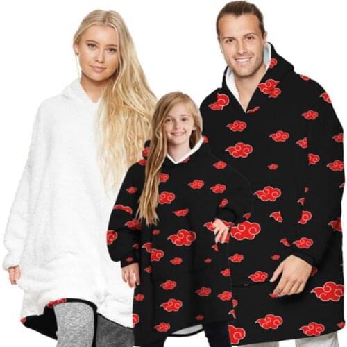 2021 new planet digital printing adult childrens warm home Pullover cartoon Ninja red cloud Plush Hoodie
