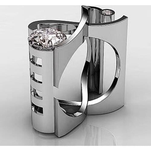 New Hot Selling European and American Personality Colorful Base Geometric Ladies Ring Whole Sale Ring