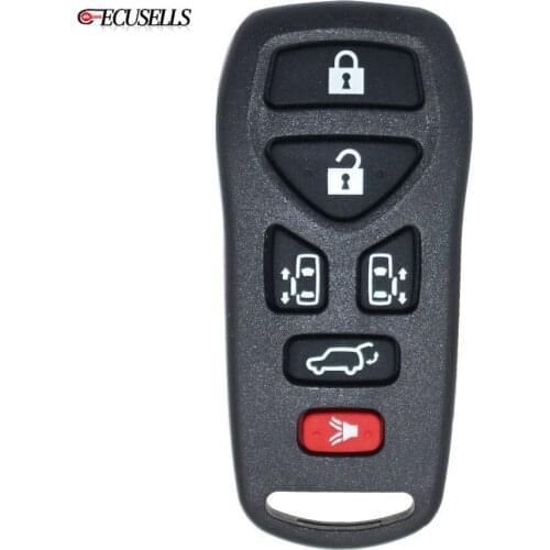 New Replacement 5+1/6 Button Remote Key Shell Case Smart Car Key Housing for Nissan Quest 2004 2005 2006 2007 2008 2009 2010