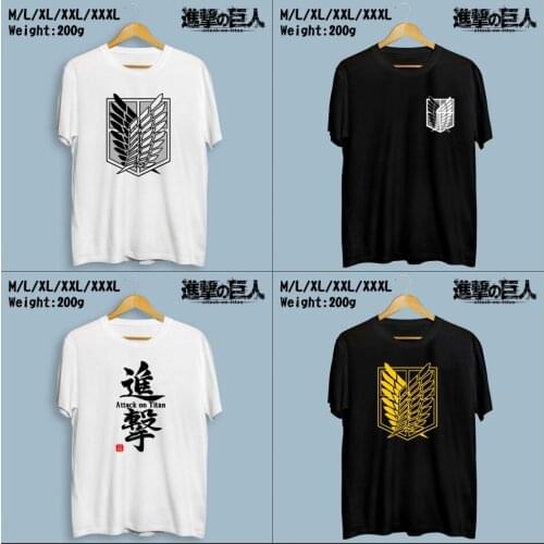 Attack On Titan Anime T shirt Men Cartoon T shirts streetwear tshirt anime cosplay clothes Tops Tees