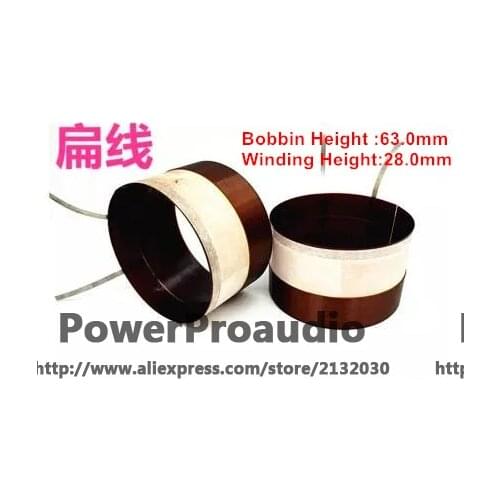 2 pcs High Quality 100mm woofer / loudspeaker / speaker voice coil Flat Wire