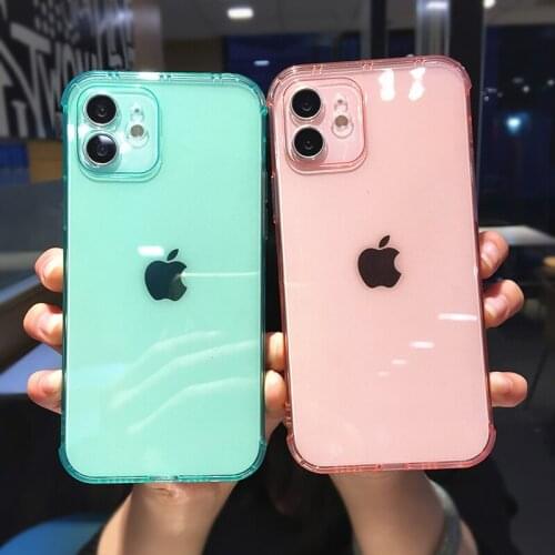 Shockproof Clear Phone Case For iPhone Xr Xs Max 6 7 8 Plus Soft TPU Transparent Phone Case for iPhone 12 11Pro Max Xr Xs Max