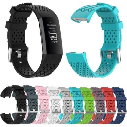 Sport Bands For Fitbit Charge 3 Smart Watch Bracelet Soft TPU Wrist Band Replacement Belt For Fit bit Charge 4 Charge 3 SE Small