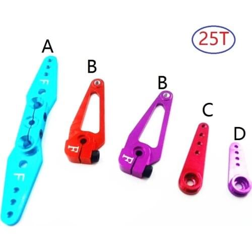 Aluminium Legierung 25T Lenkung Servo Arm Horn Schwarz/Rot/Blau Farbe für RC Auto Crawler Große Drehmoment digitale Kernlosen Se