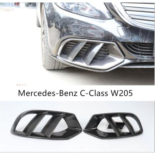 Carbon Fiber Front Lip Spoiler Grill Diffuser Spoilers For Mercedes-Benz C-Class W205 C180 C200 C300 2015 2016 2017 2018