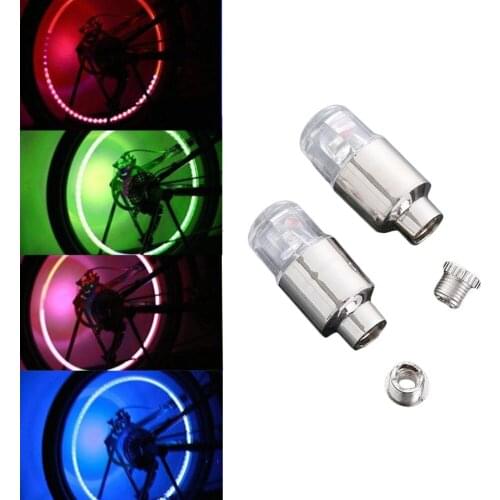 Super Power Lights Tire Lamp resistant Multicolor Auto Accessories Bike Supplies Neon Strobe LED Tire Valve Caps #281366