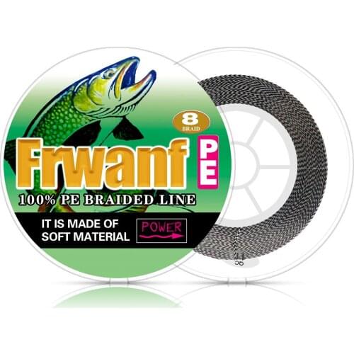 Frwanf super braid 8 strands 100M 300m spot line mix color black and white braided fishing wire saltwter cord 130 150 250 300LB