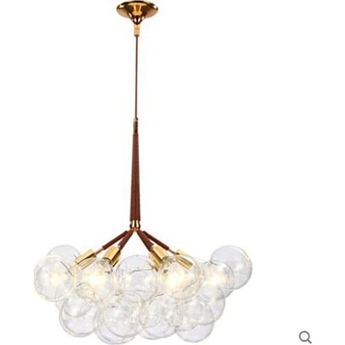 Nordic glass ball led wall moon lamp lustres para quarto hanging lamp avizeler ventilador de techo nordic decoration home