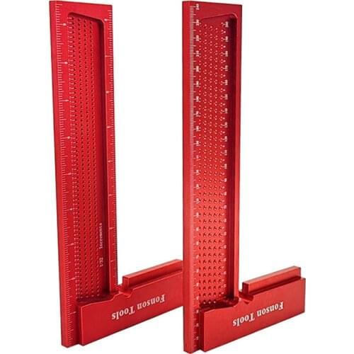 Woodworking Scriber T-type Ruler Hole Positioning Scribing Gauge Aluminum Alloy Metric inch Precision Marking Measuring Tool