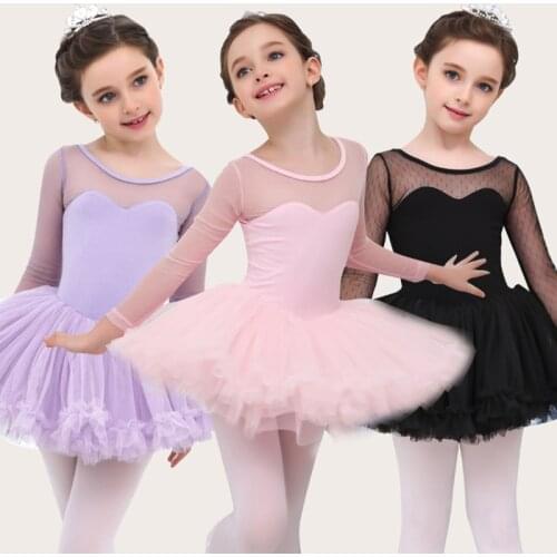Dance dress ballet mesh sweetheart neck tulle skirt performance kids ballet dresses dance costumes ballet tutu ballerina dress
