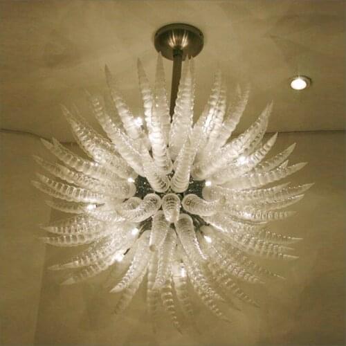 Superior Quality Italian Blown Glass Chandelier Top Design Colored Handmade Blown Glass Big Chandelier for Livingroom Decoration