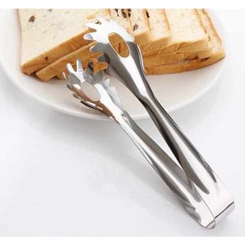 1PC Stainless Steel Spaghetti Bread Pasta Clip Clamp Cooking Tools Kitchen BBQ Tong Buffet Party Salad Catering Utensils KX 248