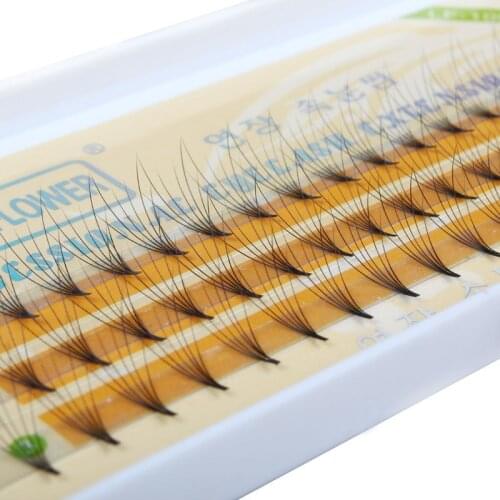 10 pcs 0.07 C Curl Fake Eyelashes 3D 6D VOLUME Premade Cluster Natural Soft Eyelash Extension Deluxe Silk Lashes