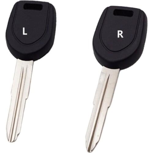 DAKATU With Logo Transponder Car Key Shell Case Fob For MITSUBISHI Colt Lancer Mirage Outlander Pajero Remote Key Left/Right