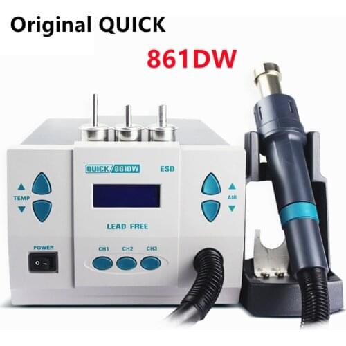 1000W Original QUICK 861DW Heat Gun Lead-free Hot Air Welding Station Hairdryer Soldering Hot Air Rework Station Hot Air gGun