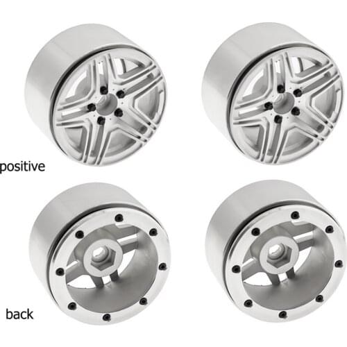 4pcs 2.2 inche Metal Beadlock Wheels Rims for 1/10 Traxxas TRX6 G63 6X6 TRX4 G500 RC Crawler Car Accessories