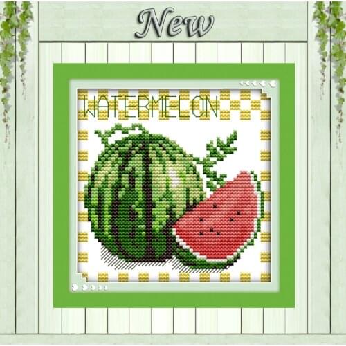 Watermelon Fruit home wall decor paintings counted printed on canvas DMC 14CT 11CT Cross Stitch Needlework kits Embroidery Sets