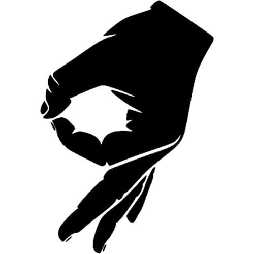 Car Stickers Decor Motorcycle Decals Funny OK Gesture Decorative Decorative Accessories Creative Waterproof PVC,16cm*11cm