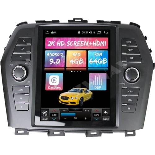 Tesla style Vertical screen Android 9 Car Video Player GPS For NISSAN Maxima 2016 Car Gps Navigation stereo 4+64GB Carradio