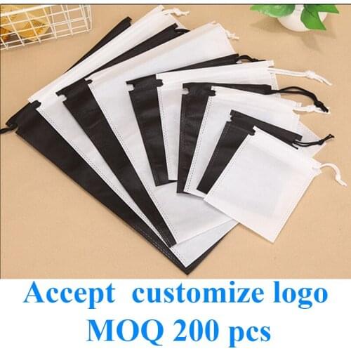 White High Quality Travel Drawstring Bag House Bag Tools Non-woven Shoes Cloth Bag