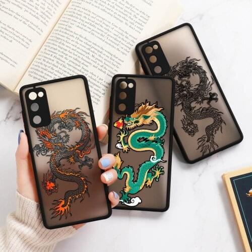Black Dragon Case For Samsung A52 Cases Hard Funda For Samsung Galaxy A32 A52 A12 A72 A21S S20 FE S21 Ultra Plus A 52 12 Covers
