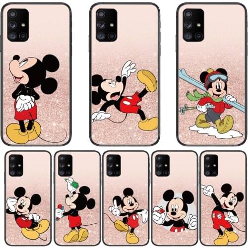 Disney Mouse Pink Mickey Phone Case Hull For Samsung Galaxy A 50 51 20 71 70 40 30 10 80 E 5G S Black Shell Art Cell Cove