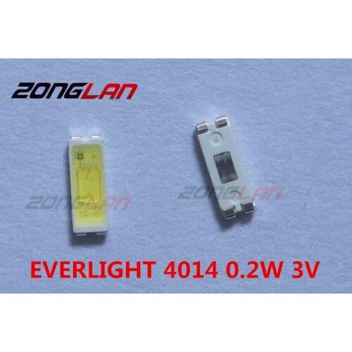 EVERLIGHT 1000piece/lot for Maintenance LED LCD TV backlight Article lamp SMD LEDs 3V 4014 60MA Cold white light emitting diode