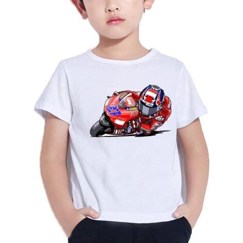 Motorcycle Motocross Printed T Shirt For Boys Kids T-Shirt Cartoon Hipster Toddler Boy Tops Summer 2021 Children Clothes