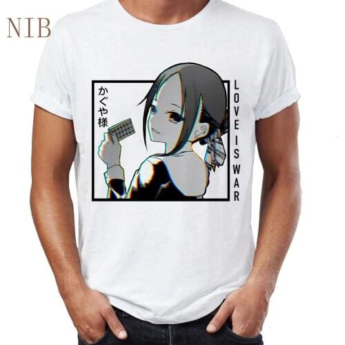 Kaguya sama Love Is War cartoon anime t shirt Harajuku Kawaii Fujiwara Chika printing Tshirt punk casual women/mens T-Shirts