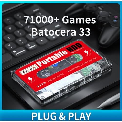 2T HDD Game Hard Disk With 63000+ Games 108 Game Collection For PS2/PSP/PS1/Sega Saturn /Wii/DC/Plau and Play For PC/Laptop
