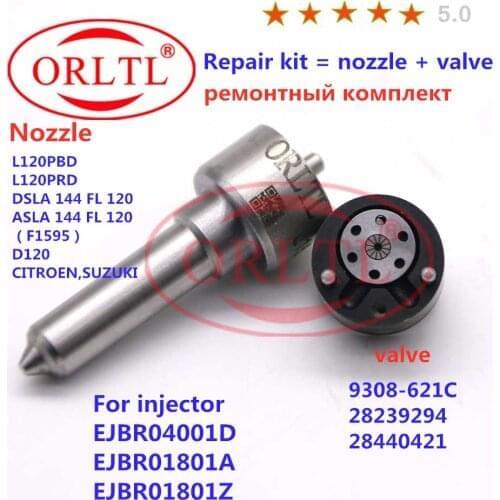 INJECTOR VALVE 9308-621c NOZZLE (L120PBD) REPAIR KITS (7135-647 ) FOR 8200567290 EJBR04001D EJBR01801A /1801Z RENAULT ,NISSAN