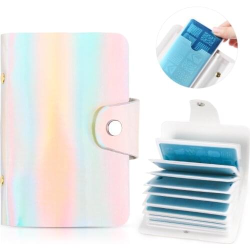 Laser Silver Stamping Plate Case Holder 20slots For Template Collection High Laser Effect Practical Nail Art Plate Organizer