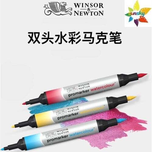 Winsor & Newton Water Colour Brush Markers,Highly pigmented water based color,available in 185 colors,single color Self selected
