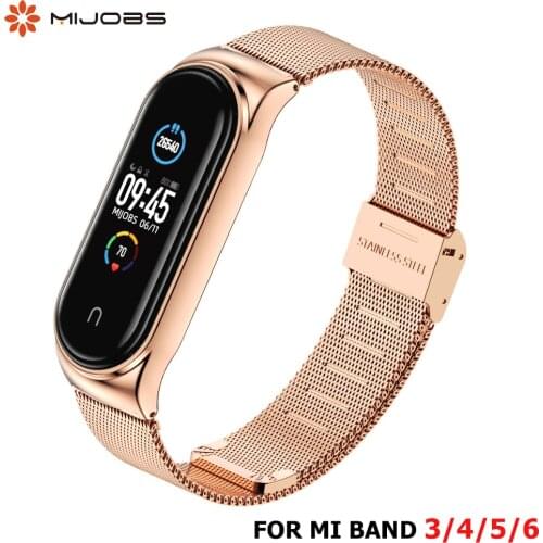 Strap for Mi Band 5 6 Metal Bracelet On Miband 4 Wristband Stainless Steel Band for Mi Band 3 Strap For Xiaomi Miband 5 4