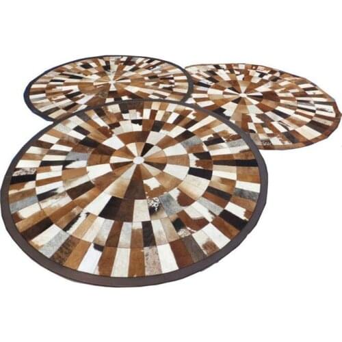 Fashionable art carpet 100% natural genuine cowhide leather used persian rugs for sale