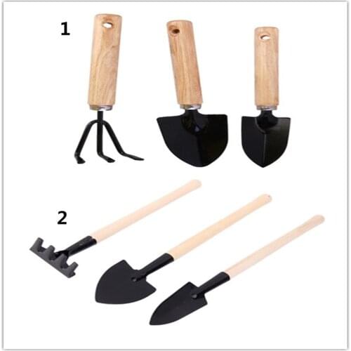 Sets Of 3pcs Kids Mini Garden Tools Shovel Rake Spade Beach Sandbox Toy DIY Flower Vegetable Planting Accessories